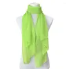 Foulards coréen couleur unie mince en mousseline de soie foulard en soie été serviette de plage femmes crème solaire châle femme longue dîner robe de soirée V10