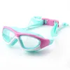 Gözlükler Profesyonel Yüzme Gözlükleri Kulaklıklarla Çocuk Yüzme Gözleri Anti-Fog UV Sile Su geçirmez Yüzme Gözlükleri Çocuklar İçin HKD230725