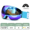 Ski Goggles Adults Ski Glasses Cylindrical Surface Double Layer Anti Fog Dazzor Vacuum Electroplating Ski Goggles HKD230725