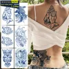 Namaste Tattoo Stickers Waterproof Sleeves Durable Juice Semi-Permanent Fish Owl Water Waves Ink Anime Simple Temporary Tattoos