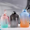 Wasserflaschen 1,5 l/2,3 l Sportflasche mit großem Fassungsvermögen und Bounce-Cover-Skala-Erinnerung, gefrosteter Studentenbecher für Fitness