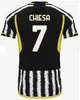 Kids Football Shirts 2023 2024 Home Mlick Di Maria Vlahovic Keane Pogba Chiesa McKennie Locatelli Top Shirts 23 24 Skjortor Herr- och barns juventus