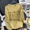 Men's T-Shirts Junice Vintage T-shirt O-Neck Letter Printed Short Sleeve Casual T-shirt American Street Style Cotton Couple T-shirt Y2K Clothing 230724