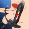 Jouets anaux Vibromasseur anal en silicone stimule le masseur de la prostate retarde l'anneau de verrouillage de la gomme anal fesse plug sex toy Dildo 230724