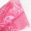 100st Pol Poly Pe Mailer Express Bag 28 42CM Mail Bags Love Heart Envelope Self-Seal Plastic Påsar för YXY0157347O