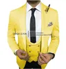 Costumes pour hommes simple boutonnage hommes Slim Fit smoking 3 pièces marié de mariage (veste gilet pantalon) formel italien mode Costume personnalisé