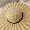 Cappello di paglia con nastro a tesa Cappello estivo da donna Cappello da spiaggia con nastro Cappello a cupola Cappello da sole per le vacanze Elegante cappello 230725