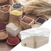 Bouteilles de stockage boîte de riz scellée avec ouverture magnétique couvercle Transparent résistant aux insectes humidité conteneur Durable grain nourriture