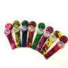 DHL mimetico Patterned Hand Pipes Glass Bowl Dab 3.5 "cartoon FDA Silicone Pipe Environmental Water Bong LL