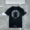 Дизайнерские мужские женские рубашки Summer Loose Horseshoe Cross Print Brand CH печатные буквы одежда футболка Classic S Casual Pure01