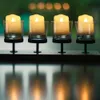 Velas recarregáveis LED temporizador remoto chamas tremeluzentes decoração de aniversário de casamento tealights carregador USB lâmpada para casa 230725