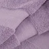 Juego de toallas de felpa altamente absorbentes de 9 piezas de algodón turco sólido 100, púrpura