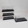Scatole portaoggetti Contenitori Vetrina in acrilico trasparente Scatola in perspex 10 cm L Base in plastica bianca antipolvere2040