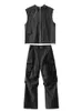 Men s Tracksuits HOUZHOU Cargo Pants Sets Vest Hooded Summer 2 Piece Outfit Japanese Sleeveless Suit Male Korean Streetwear Hip Hop Plus Size 5XL 230724