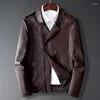 Men's Jackets Leather Jacket Suit Handsome Youth Motorcycle Baseball Uniform