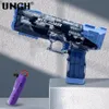 Gun Toys UNGH Automatic Water Gun Electric UZI Pistol Shooting Toy Summer Beach Toy For Kids Children Boys Girls Adults Water Fight Game 230724