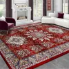 Tapis Vintage Tapis Rouge Salon Haut De Gamme De Luxe Sans Poil Table À Thé Tapis Chambre Lit Fin Antidérapant Grande Surface Tapis R230725