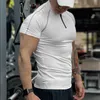 T-shirts pour hommes Chemise d'été Version coréenne Slim Fit Séchage rapide Respirant Col rond Tendance jeunesse Polyvalent Blanc MenT-shirt