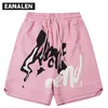 Hommes Shorts Harajuku Vintage Graffiti Lettre Imprimer Casual Basketball Running Surdimensionné Masculin Bermuda College Street 230724