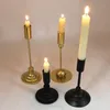 Klassisk fransk retro ljusstake bröllopsljushållare grossistljus ljusstake metallbord kopp metallljus burkar