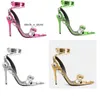 Tomlies Fordlies 35-42 Fords Hochzeitskleider Strass Sandal Smous Juwel High Heels S-Sandal Spiegel Leder und Kristall-Superfrau Stones Gold Sliver