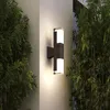 Duvar lambası Nordic Led Açık Kapalı Yatak Odası Başucu Oturma Odası Sconce Corridor Loft Merdiven Aydınlatma Armatürü Alüminyum
