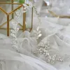 Hair Clips Bridal Accessories Silver Colour Crystal Headband Pearl Wedding Comb