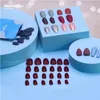 Kunstnagels Navolution 24 stks/set DIY Manicure Draagbare Nepnagels druk op Afneembare Afgewerkte Vingernagels Ballet Vierkante Kop Amandel Kort 230725