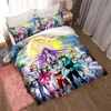 Anime Knights of the Zodiac Bedding Set King Twin Double Child Bedding Set Microfiber Polyester Däcke Cover Set Home Decor L230704