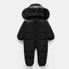 Casaco de inverno -30 graus inverno jaqueta de menino agasalhos casacos roupas infantis russas engrossar macacões de neve roupas de bebê menina macacão infantil HKD230725