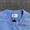 T-shirt da uomo Haze Blue Vintage Made Old Wash T-shirt manica corta stampata Uomo Donna Camicia casual di alta qualità A Logo Top Tee