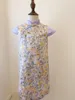 Sukienki dla dziewczynek 2023 SURUNKA Kwiatowy Wzór Kwiatowy w chińskim stylu Wysokiej jakości ubrania dla dzieci
