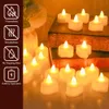 Candele 24Pcs Candela a LED tremolante Tealight NoRemoteTelecomando senza fiamma con batteria per decorazioni natalizie per la casa di nozze 230725