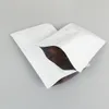 8 12cm Open Top White Aluminum Foil Coffee Tea Snack Storage Packing Vacuum Pouches Heat Sealable Mylar Bags Plastic Packag Bags249x