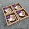 Autres fournitures de fête d'événement Bougeoir en bois personnalisé Étiquette de faveur Mariage rustique Merci cadeau Porte-bougies chauffe-plat en bois 230725