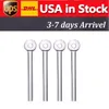 Lager in den USA Dicke Glasölbrennerrohr 10 cm Länge Rauchrohr 4 Zoll klares Pyrex Handnagel Wasser Rohre Bong Dab Rig Bubbler Glassrohr 100pcs