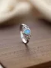 2023 European and American Hot Korean Edition Natural Australian Treasure Water Drop Design Ring Fashion Versatile