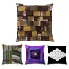 Pillow Cover Living Room Decoration Abstract Geometry Sofa Decorative Cases Colorful Polyester Linen Soft Velvet E0630