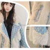Płaszcz w dół zimowy futra dla dziewcząt dżinsowa moda moda gęsta, ciepłe luźne dla dzieci kurtki streetwearne odzież wierzchnia 12 lat HKD230727