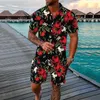 Herren-Trainingsanzüge, Frühling, Sommer, Freizeit, Sport, Hawaii, Strandstil, Nähte, Streifendruck, kurzärmeliges Hemd, Hosen, zweiteiliger Anzug, Mäntel 230724