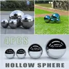 Decorative Objects Figurines 4Pcs Stainless Steel Mirror Sphere Silver Gazing Balls Garden Spheres 101520CM Home el Ornament Decoration 230725