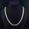 Fabrikspris Hip Hop Iced Out Single Row 925 Sterling Silver VVS D Ultra White Moissanite Diamond Cuban Chain