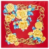 Foulards sergé foulard en soie femmes rayé imprimé carré 100 100cm marque qualité femme Bandana cadeau Super grand châles Foulard