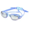 Óculos de natação adultos Diopter Tampão de ouvido à prova d'água Arena Optical Natacion Swim Eyewear Anti-nevoeiro Óculos de mergulho de prescrição HKD230725