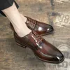 Chaussures habillées de haute qualité d'affaires en cuir formel hommes décontracté classique italien Oxford hommes élégants bureau 230725