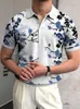 Мужские половые винтажные гондоты для печати Polo Polo Men Men Summer с коротким рукавом повседневной пуловер