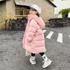 Down Hoat Children Coat девочки от 10 до 12 лет Trrench Kids Winter Down Down Jackeed Great Pacept Long Clothing 2022 Новый снежный штук 8 9 11 Возраст HKD230725