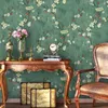 Wallpapers Floral Peel And Stick Green Self Adhesive Contact Paper Removable Waterproof Wallpaper For Bedroom Home Decoration