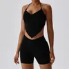 Ensembles actifs WISYOA costume Sexy pour Fitness deux pièces ensemble de Yoga femmes vêtements haut et Short tenue d'entraînement formation vêtements de sport salle de sport