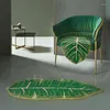 Tappetini da bagno Tappetino antiscivolo per bagno Set di accessori foglia verde Soggiorno Piede Camera da letto Corridoio Ingresso Zerbino Tappeto